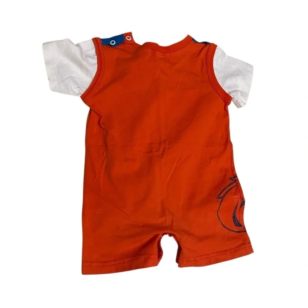 Orange and Blue Kids Romper